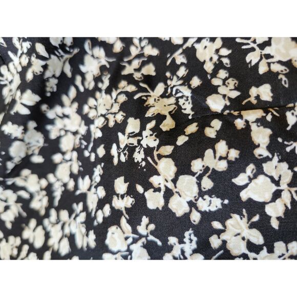 Levi's Women's Yvie Smocked Top Black Floral Cottagecore Boho Puff Sleeve Small - Picture 5 of 9